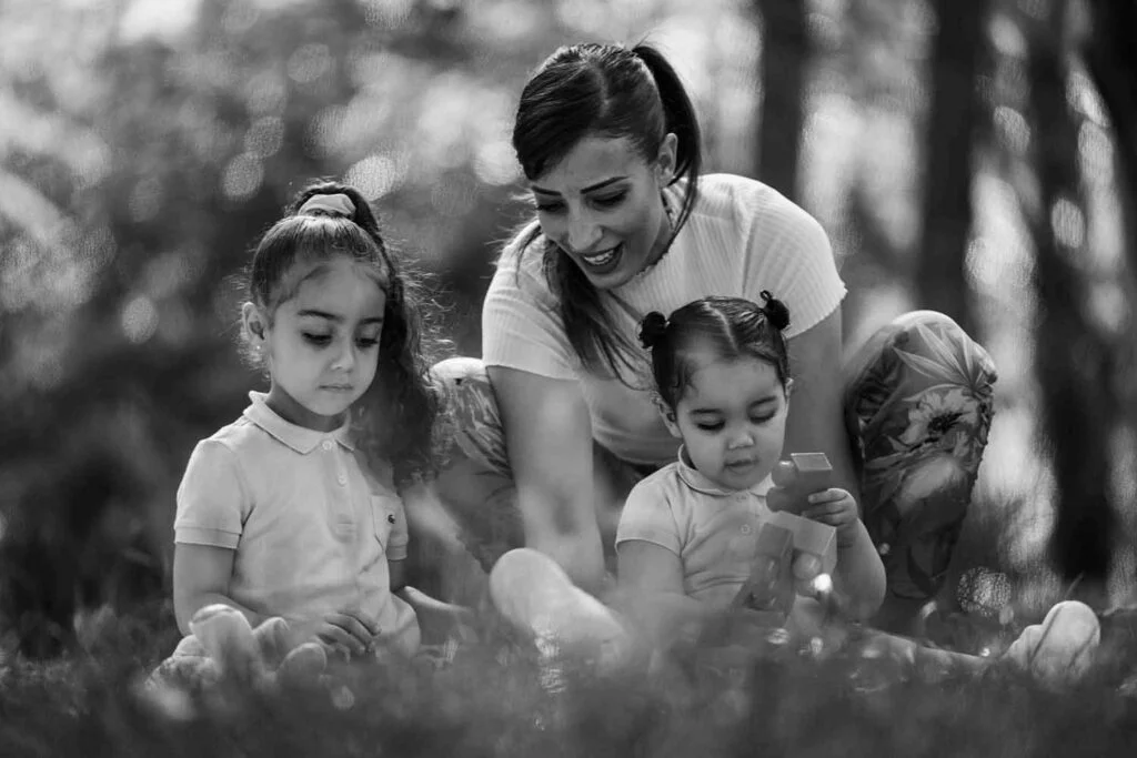 Portrait de famille réalisé par un photographe professionnel