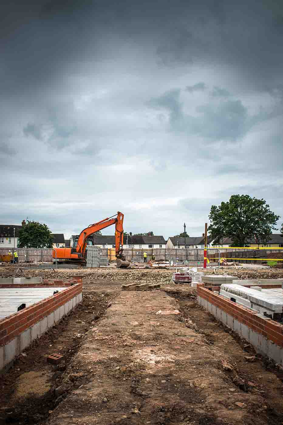 Timelapse en provence - Chantier de construction en Provence sous un ciel couvert