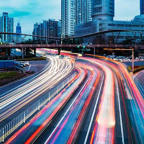 time-lapse traffic urbain