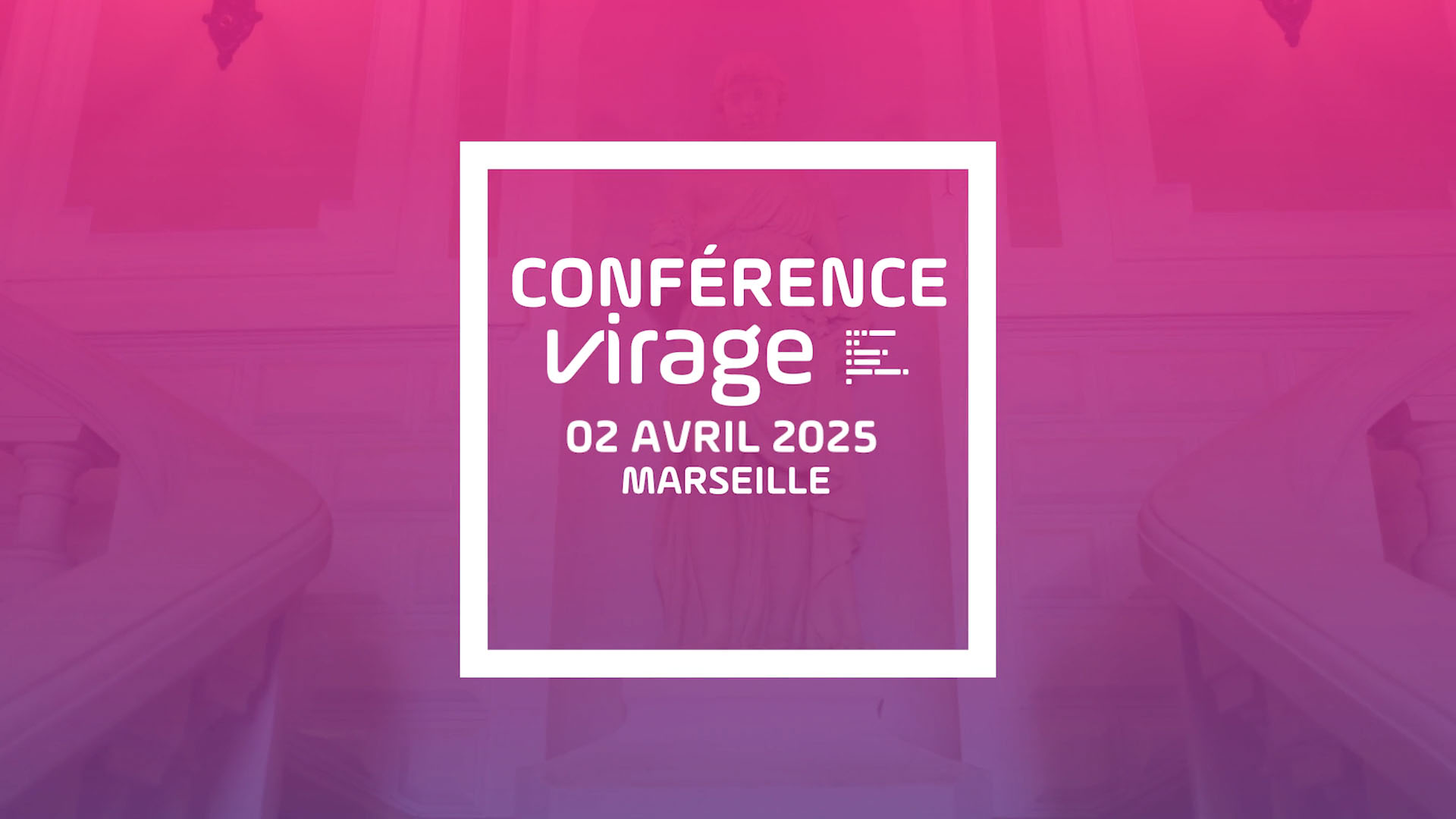 Photographe Vidéaste Aix en Provence | Picmediaprod 12 Capture du teaser Virage Group montrant le titre d’ouverture de la vidéo à Marseille