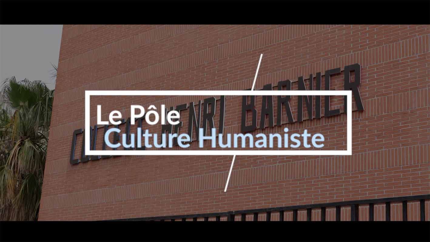 Façade du Collège Henri Barnier avec en titre Le Pôle culture humaniste Façade du Collège Henri Barnier à Marseille avec titre